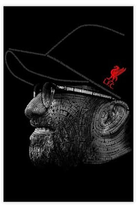 TINGTOEO Leinwand-Poster, Motiv: Athlet Jürgen Klopp 3, Wandkunst, Dekordruck, Gemälde für Wohnzimmer, Schlafzimmer, Dekoration, ungerahmt, 30 x 45 cm