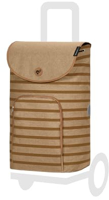 Andersen Einkaufstrolley Ersatztasche - 47 Liter - Fronttasche | extra Innenfach - wasserabweisend - Reflektoren - faltbar - Eske braun