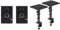 PreSonus Eris 3.5 Gen 2 – 3,5 Desktop-Aktivlautsprecher für Multimedia & mywall Tischhalterung HS30L Universelle Lautsprecher Tischhalterung