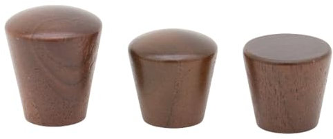 CSHWXY Armadi in legno, 6 pezzi, pomelli per armadio, maniglie coniche, maniglie per cassetti e porte, foro singolo, rotonde, maniglie da cucina, pomelli per mobili, ferramenta, noce, legno, 22x20 mm