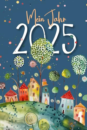 Wochenkalender 2025: Liebevoll illustrierter Wochenkalender für 2025 mit viel Platz für Notizen