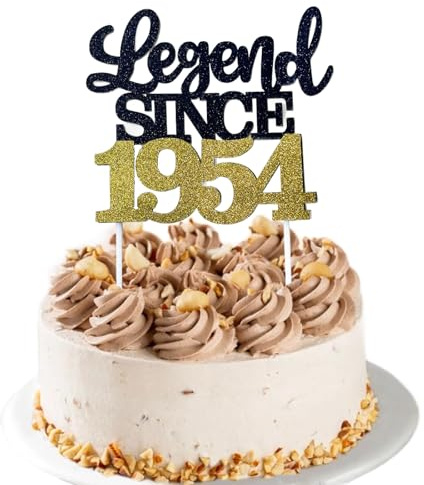 LIANRISES Legend SINCE 1954 Tortendeko 71 Geburtstag Mann Cake Topper 71 Geburtstag Tortendeko 71 Geburtstag Frau Mann Cake Topper 71. Geburtstag Schwarz und Gold