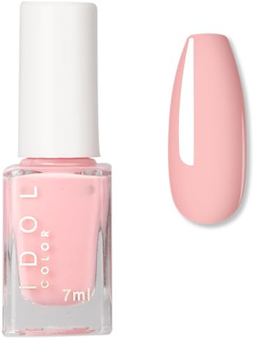 Pink Nail Polish - Light Pink Nail Varnish - Nude Nail Varnish - Long Lasting Quick Dry Nail Polish - Oil Based Formula Nail Polishes - No Need Cure DIY Home Manicure Polish Nails