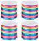SUNNYCLUE 4 Rolle 2mm Knüpfschnur Regenbogen Nylonschnur Massenware Bunte Segmente Gefärbter Satin Stabiler Chinesischer Makramee Perlenfaden Für Perlenarmbänder Halsketten Schmuckherstellung DIY Bast