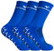 HEYFOOTBALL - Premium Fußballsocken - 3 Paar - Blau - Größe 39-46 - Rutschfeste Fußball Socken, Atmungsaktive Grip Sportsocken, Anti-Rutsch Fussball Socken