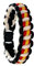 MIBANDERA Pulsera Bandera España Hombre Mujer. Pulsera España Cuerda Trenzada. Pulsera Cuero Tela España con cierre. (Marinera Negro 21 cm)