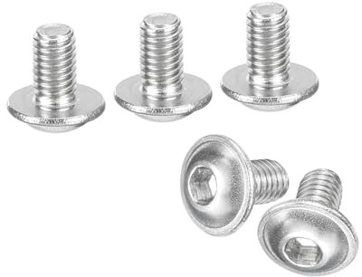 QUARKZMAN Viti a testa flangiata a esagono incassato, 50 pezzi, M3 x 5 mm, 304, viti di fissaggio a esagono incassato in acciaio inox per installazione di mobili (argento)