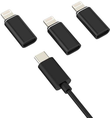 Adaptador USB C Hembra a Lightning Macho(3 Pack)Tipo C Cargador Cable para iPhone 14 13 12 Pro Max Certificado MFI para Apple Datos Conector Type C Female Fast Charger Accesorios Carregador para iPad