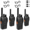 Walkie Talkie PMR446 Licencia Libre Pofung PT88E Radio Comunicador, 16 Canales Profesional Walkie Talkies 1500mAh Larga Distancia Walkie Talkie Radio Portátil,para Adultos Senderismo (Negro, 4 Piezas)