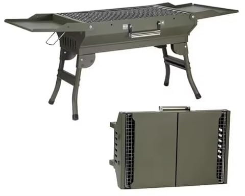 Gril barbecue, gril portable pliable pour l'extérieur, gril de camping au charbon de bois, grande boîte de gril barbecue pour 3-6 personnes