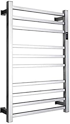 Radiatore scaldasalviette elettrico, portasciugamani elettrico, controllo della temperatura in acciaio inossidabile Portasciugamani elettrico con termostato Radiatore a scala elettrica Scaldasalviette