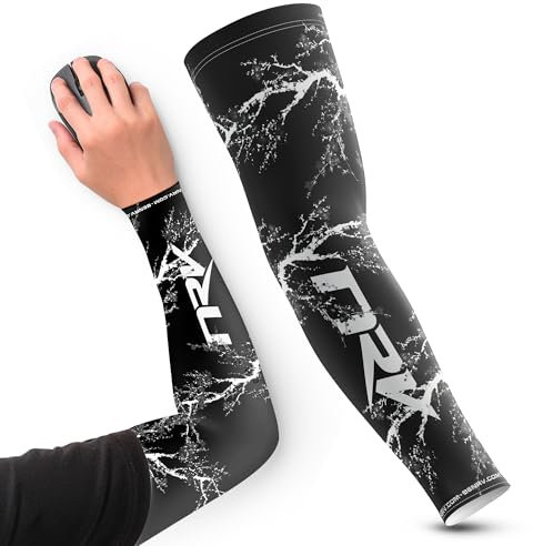 NRV Manchette Gaming eSport Dark Sakura – Compression Confort & Contrôle – Anti-Friction – Design Japonais Élégant – Noir & Violet – Taille S à 3XL (Blanc, L)