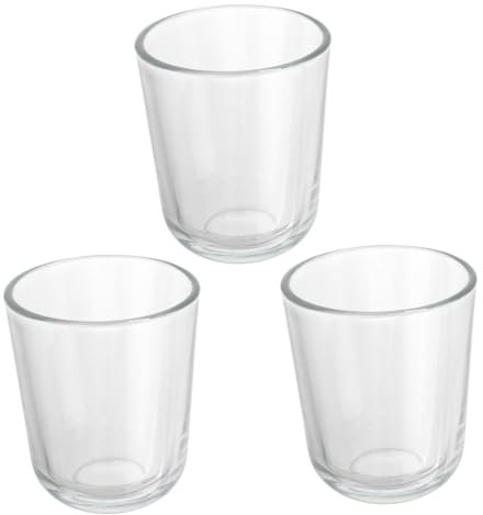 Mobestech 3 Pezzi tazza di candela profumata cera tazze per fare candele profumato tazze di candele Candelieri aroma piccola tazza di porta tealight in tazze fai da te Bicchiere