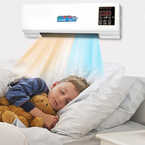 54x10x18.5cm ventilador del aire acondicionado Montado En Pared Con Control Remoto, Unidad Combinada De Calefacción Y Refrigeración Sin Conductos