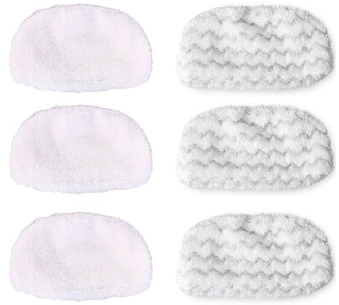 Wivplex 6pcs/Lot Parts Steam Mop Pad, for Bissell, Symphony 1252 1132 Series Hard Floor Vacuum Cleaning Cloth Cleaning Pads Replacements Steam Cleaner Accessories