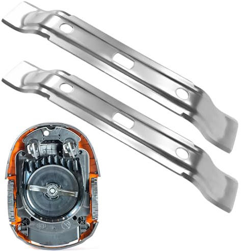 Mineup 2 Stück Messerklingen, Kompatibel mit Stihl Mähroboter iMOW RMI 422 422P 422PC RMI422 P C, Mähroboter Messer, Edelstahl Rasenmäherklingen Für Perfekte Rasenpflege Im Garten, 200mm, Silber