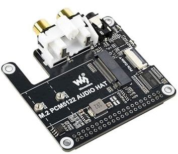 TUOPUONE PCIe auf M.2 HAT mit I2S Audio-Erweiterung für Raspb Pi, unterstützt NVMe Protocol Solid State Drive, Onboard 3,5 mm Kopfhörerbuchse und Cinch-Anschluss, treiberfrei