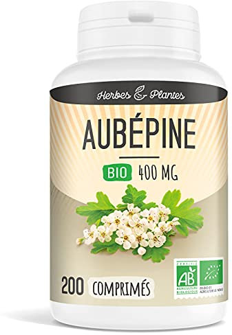 Herbes Et Plantes Aubépine Bio 200 Comprimés 400 mg
