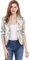 Allegra K Blazer Femme Imprimé Fleuri Veste de Costume d'affaires Décontracté à Revers Cranté Coupe Cintré Blazer de Bureau Floral Beige-Floral M