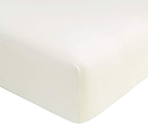 G Bettwarenshop Nicky Velours Spannbettlaken Perlmutt, 90 x 190-100 x 200 cm