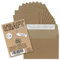 300x Briefumschläge DIN C6 Kraftpapier - Braun außen - Grau innen - Vintage Recycling Kuverts mit Haftklebung - 114 x 162 mm