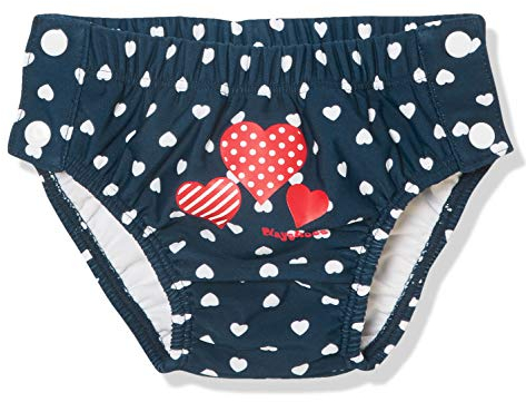 Playshoes UV-Schutz Windelhose Herzen zum Knöpfen Couche Culotte De Bain, Bleu (Marine 11), 86/92 Bébé Fille