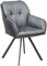 invicta INTERIOR Drehbarer Design Stuhl MR. Lounger anthrazit grau mit Armlehne Sessel Esszimmerstuhl Drehbar