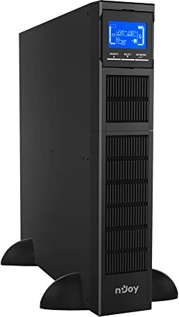 NJOY Balder 3000VA Gruppo di Continuità 3000 Watt, Doppia Conversione On-Line, Onda Sinusoidale Pura, UPS Rack 2U, Display LCD, 8 Uscite IEC C13, AVR, USB, Software per Gestione UPS, 6 Batterie