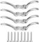 SYDARSYN 4 Stück 150mm Edelstahl Fahnenmast Klemme Fahnenstange Belegklampe Bootsklampe Flag Pole Fall Seil Cleat Haken Seilklemme Haken Festmacherklampe Segelboote