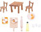 Sharplace 1:12 Puppenhaus Kochgeschirr Küche Abendessen Spielzeug Ei, Nudelholz, Eiertablett, Schneidebrett Spielset Ornament Pretend Play Dekoration