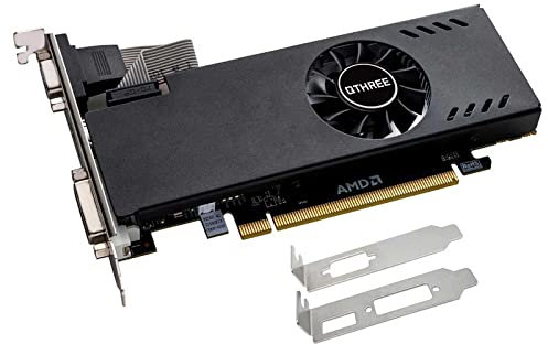 QTHREE Radeon RX 550 4GB Graphics Card,GDDR5,128-Bit,Video Card for PC Gaming,Computer GPU,PCI Express X8 3.0,HDCP,DirectX 12,VGA,DVI,HDMI,Low Profile