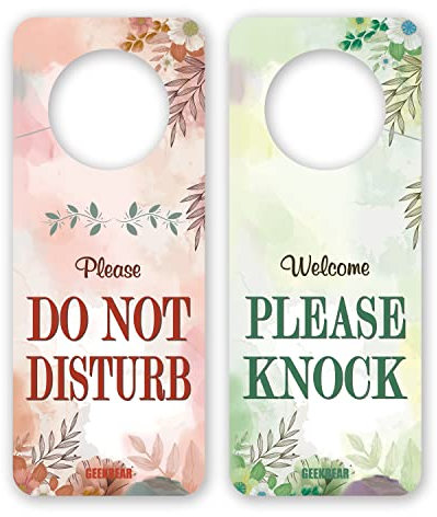 Do Not Disturb Door Hanger Sign (04. Flower)