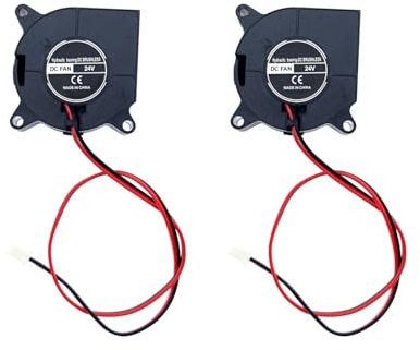 JZK 2PCS 4020 4cm kleiner Gebläseventilator 24V DC mit hydraulischem Lager 40x40x20mm 3D-Drucker Gebläselüfter-Kühlventilator 24V bürstenloser DC-Lüfter 40mmB0CB1GRRBZ
