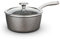 Tower T900217 Cerastone Pro 22cm Forged Aluminium Saucepan with Tempered Glass Lid, Non-Stick Coating, Graphite