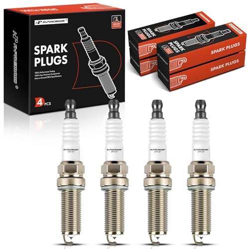 A-Premium Iridium Platinum Spark Plugs Pack of 4, Fine Wire, L4 Engine