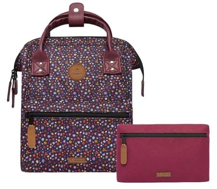 CABAIA - Sac à Dos Adventurer Lausanne - Mini 10L - Déperlant - Compartiment Ordinateur Portable 10,5 - 2 Poches - Certifié Vegan - Sac Voyage, Affaires, École pour Homme et Femme - Violet