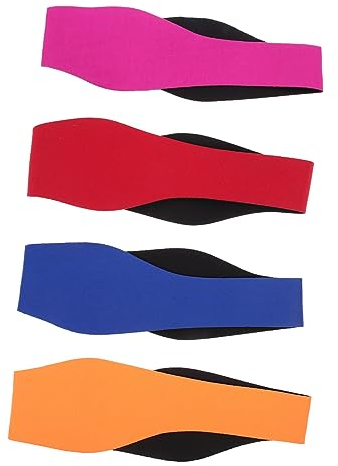 Amosfun 4 Stück Schwimmendes Stirnband Yoga-stirnbänder Für Frauen Ohrbanditen-schwimmstirnband Stirnband Silikon Ohrabdeckungen Für Die Schwimmband Neopren Kind Atmungsaktiv Kajak