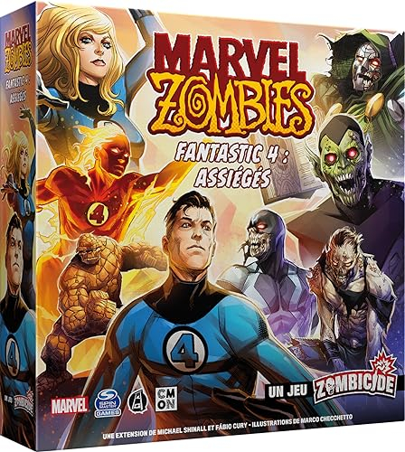 Asmodee Cmon Marvel Zombies – Erweiterung: Fantastic 4 Belagert – EIN Spiel Zombicide – Brettspiele – Figurenspiele – kooperatives Spiel – ab 14 Jahren – französische Version