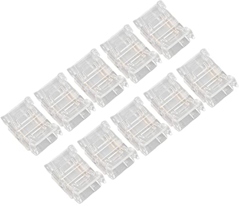 Fafeicy Streifenverbinder, 10 Stück, 3-polig, 10 Mm, COB-Streifenverbinder, Streifen zu Streifen, Schnelle Verbindung, Lückenlose, Lötfreie LED-Verbinder für Streifen, Trimmen