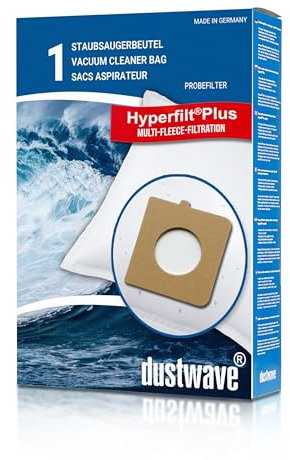 Dustwave® 1 Staubsaugerbeutel für Hoover Orig.-Nr. H81 Telios Extra - hocheffizient, mehrlagiges Mikrovlies mit Hygieneverschluss - Made in Germany