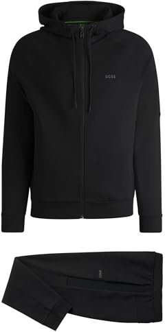 BOSS Mens Tracksuit Set Logo-print tracksuit in stretch cotton