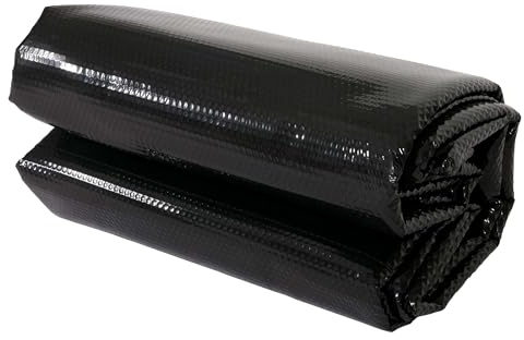Pool-Abdeckung Wärmeplane Abdeckplane Solarplane Solarabdeckung, Stärke: 400 µm - rund 4,88m schwarz