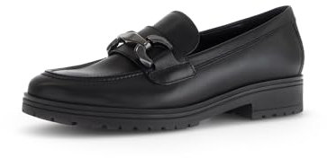 Gabor Damen Slipper, Frauen Slip On,Slides,Schlupfschuhe,schluepfschuhe,Loafer,College Schuhe,Businessschuhe,schwarz(Altsilber),36 EU / 3.5 UK