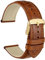 WOCCI 22mm Vintage Leder Uhrenarmband für Herren und Damen, Schließe Gold (Goldbraun)
