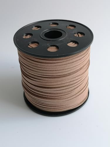 Suede Cord Flat Faux Leather String for Jewelry Bracelet Necklace Making Beading Thread DIY Crafts 10m (Beaver brown)