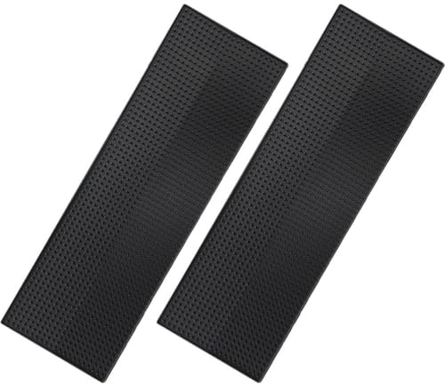 Lot De 2 Tapis De Service De Bar, Tapis De Bar Noir, 60 X 20 Cm, Tapis Antidérapants Pour Bars À Whisky, Café, Sous-verres, Tapis De Séchage De Vaisselle, Tapis De Déversement Pour Bars, Cuisine,