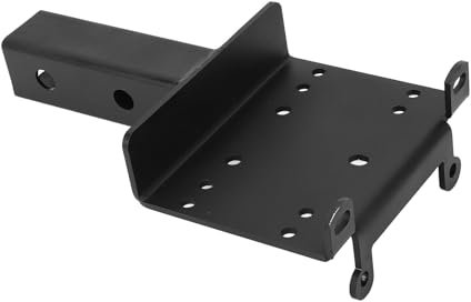 Plaque de Montage Universelle pour Treuil d'attelage de Remorque de Récepteur de 2 Pouces pour VTT, UTV et équipement de Pelouse - Support de Treuil Robuste avec Construction