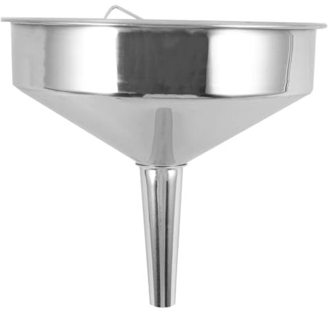 MUCKLILY Entonnoir Acier Inoxydable Épais à Bouche pour Transfert Remplissage de Carburant Design Large pour Véhicules et Applications Industrielles