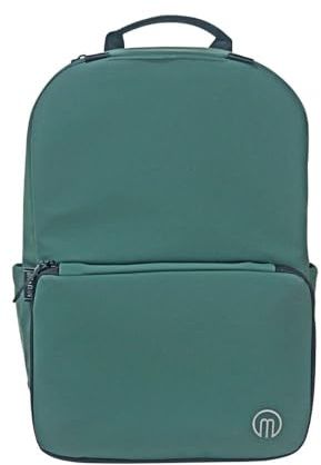 MiaMily Noah Rucksack, 100% recyceltes Polyester, 11 Taschen, erweiterbar, wasserabweisend (Waldgrün)