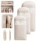 3PCS Space Saving Hanging Garment Bag With Self Compression Zipper, Vacuum Bags For Clothing, Vakuumbeutel Zum AufhäNgen, Kleidersack Vakuum KleidersäCke FüR Bettdecken, Kleidung AnzüGe Kleider MäNtel